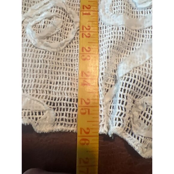 Frazzle White Sheer Embroidered abstract pattern Button-Up Cardigan XXL - Picture 4 of 6